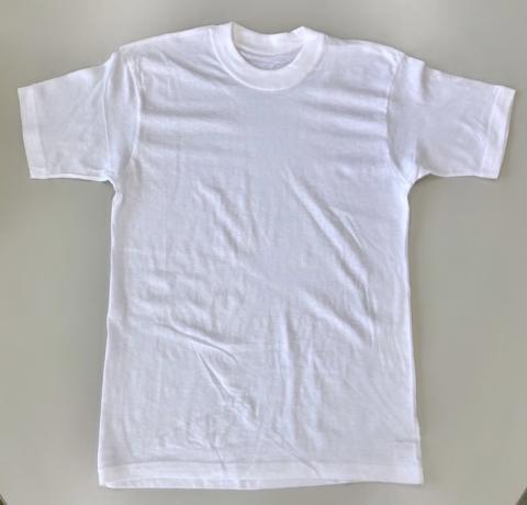 【送料無料】3オンス無地白Tシャツ　フリーサイズ（肩幅：43cm 身幅：44cm　袖丈18cm  着丈：64cm）綿100％