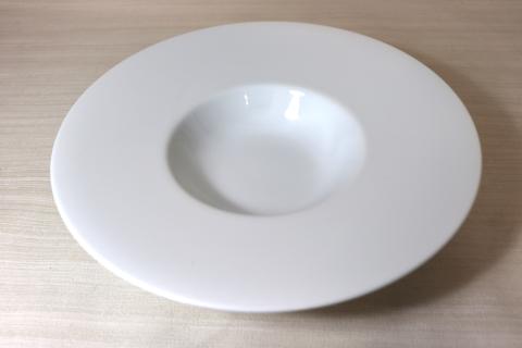【送料無料】白磁強化(UE)28.5cmワイドリムスープ