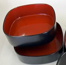 【送料無料】くつわ重　（親のみ1段）　黒乾漆塗り　８分目容量４００ｃｃ　割烹仕様　日本製