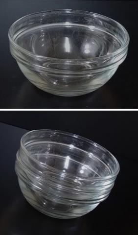 【送料無料】【多少の気泡あり】ガラスのスタックボウル　　12cm　330cc（インドネシア製）