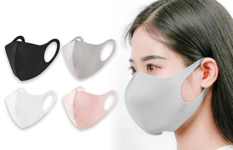 【送料無料】３D立体ウレタンマスク　洗える　個別包装　4色アソート